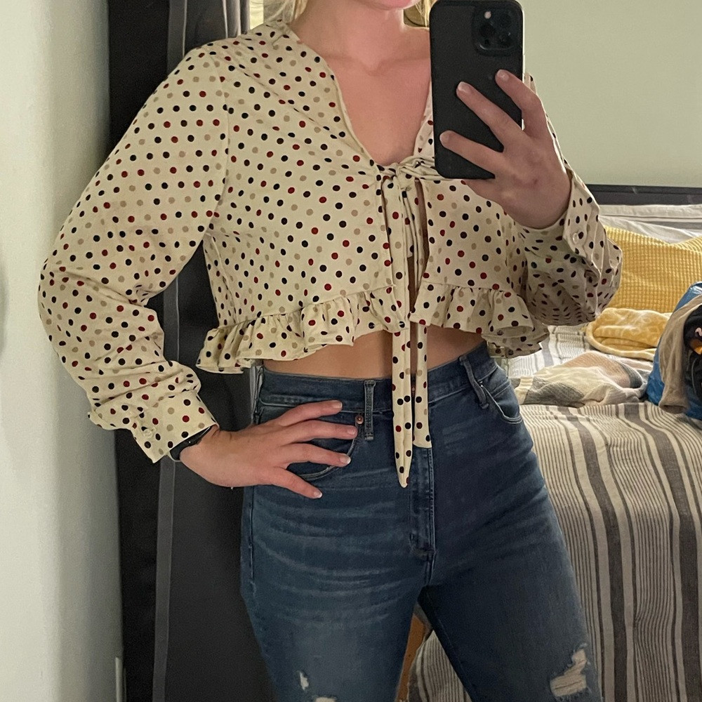 Urban Outfitters Long Sleeve Crop Top